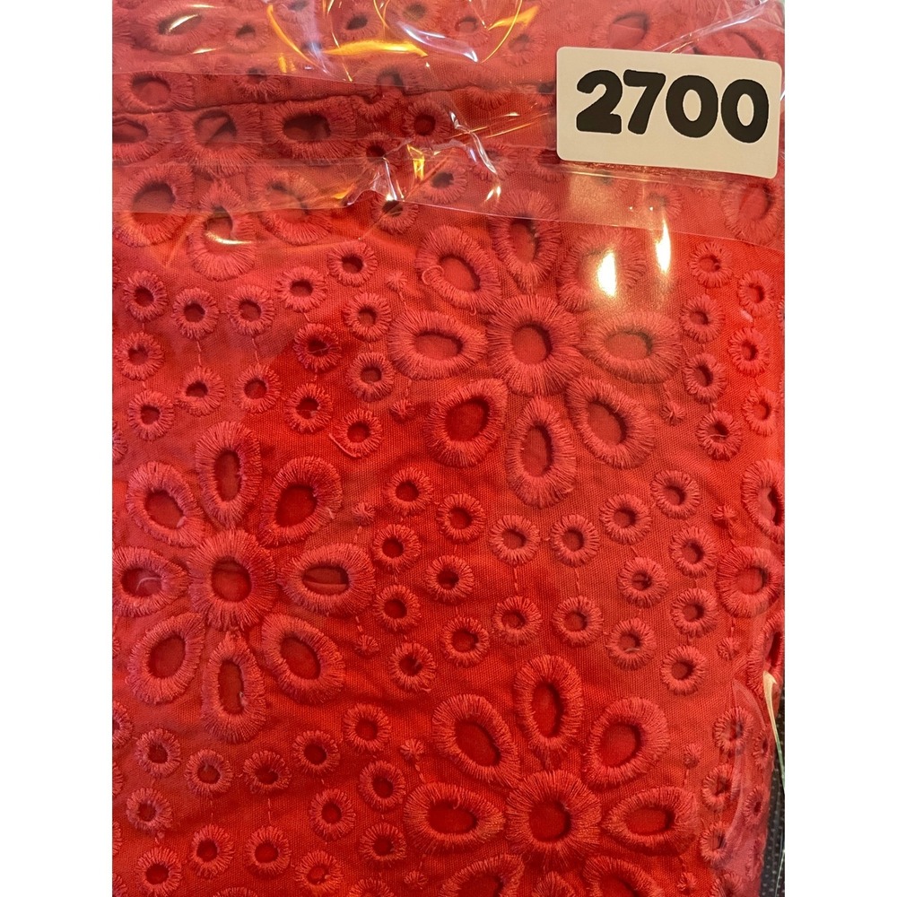 J.Crew No. 2 Pencil Skirt Women 10 Red Excellent Eyelet Lace Floral Embroidery - Picture 7 of 7